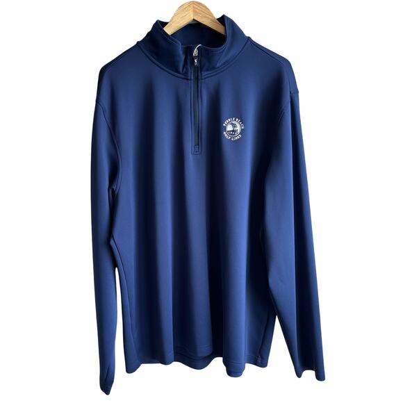 Pebble Beach Fairway & Greene Tech Quarter Zip Pullover Blue XXL - Picture 1 of 9